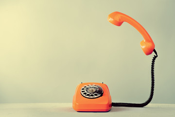 Vintage orange phone