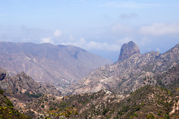 Landscape around Vallehermoso and Los Loros on La Gomera..