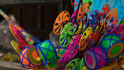 Colorful toys fan.