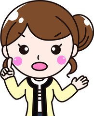 Obraz premium 女性会社員OLの案内提案紹介