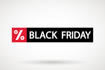 Black friday banner icon. Lettering Logo Design Element