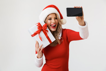 Portrait of a delighted blonde woman