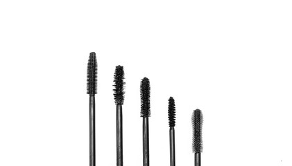 Different kinds of brushes of mascara