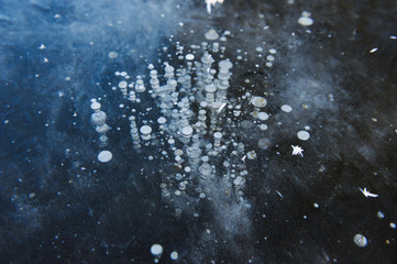 Frozen air bubbles.