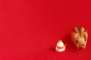 年賀状素材、亥年