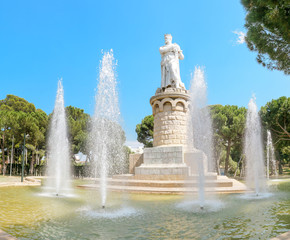 Monument to the King Alfonso Batallador in the park of Jose Antonio
