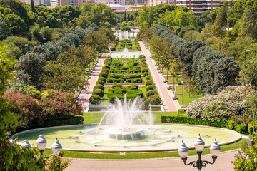 Fountains in the park baroque garden of Jose Antonio
