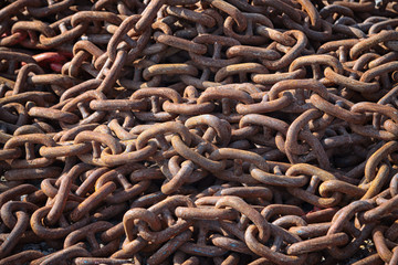 background texture of rusty chain
