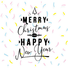 Merry Christmas typography.