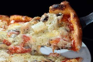 background delicious pizza