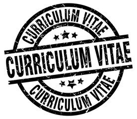 curriculum vitae round grunge black stamp