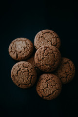 oatcake on dark table