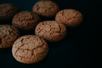 oatcake on dark table