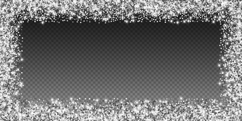 Sparkling silver luxury sparkling confetti. Scatte