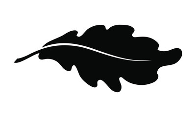 Oak leaf graphic icon. Oak leaf sign isolated on white background. Flat style. Modern pictogram for web graphics. Vector illustration
