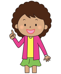 少女黒人B 指差し