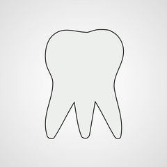Tooth isolated flat vector image