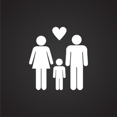 Family on black background icon