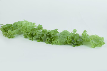 Salad leaf. Lettuce isolated on white background.