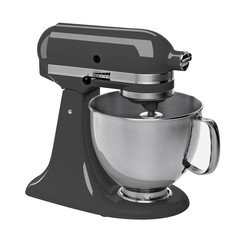 Grey Stand or kitchen Mixer With Clipping Path Isolated On White Background