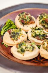 Vegan broccoli canapes