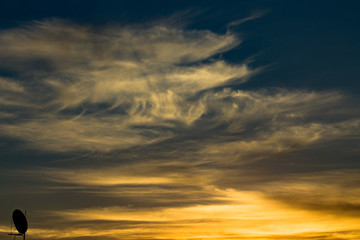 Fototapeta premium Sunset in dramatic sky with clouds.