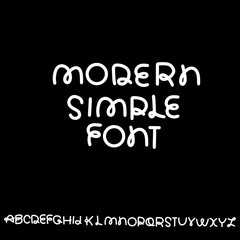 Simple alphabet. Modern font. Vector illustration.