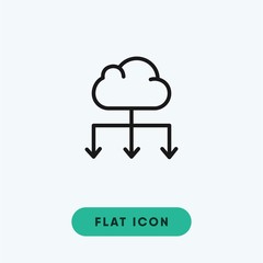 Cloud computing vector icon
