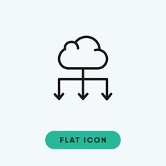 Cloud computing vector icon