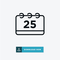 Calendar black friday vector icon