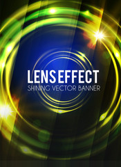 Abstract Background with Lens Flare Effect. Poster Template.