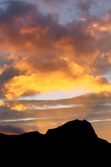 golden sunset over the sea