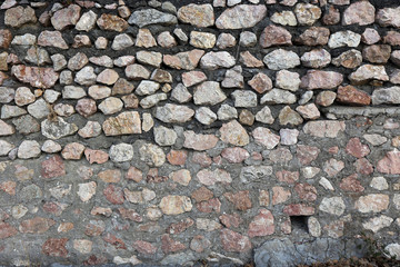 texture of the gray stone wall