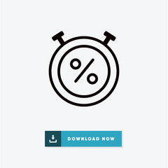Stopwatch cyber monday vector icon