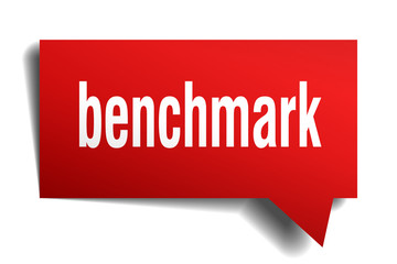 benchmark red 3d speech bubble