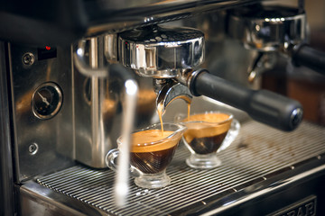 Coffee making in the coffee machine