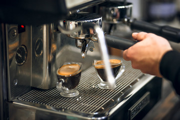 Coffee making in the coffee machine