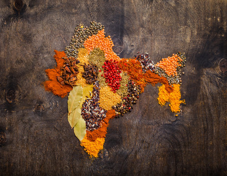 Different traditional Indian spices