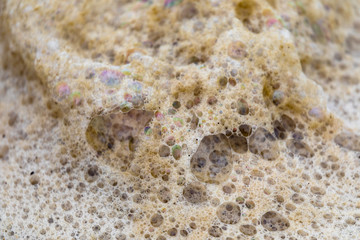 Sea foam close up