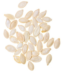 Pumpkin seeds isolated on white background