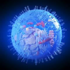 3d rendered medically accurate illustration of a human cell