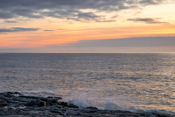 Dawn at the coastline of Craster, Northumberland 
