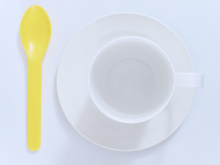 empty cup with spoon
