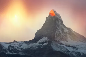 Acrylic prints Matterhorn Matterhorn slopes in autumn