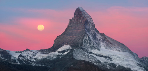 Matterhorn slopes in autumn - obrazy, fototapety, plakaty