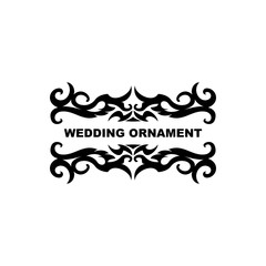 Wedding ornament vector template.