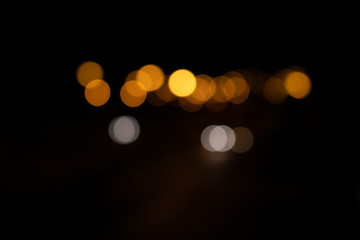 Blurred lights with bokeh effect Background.