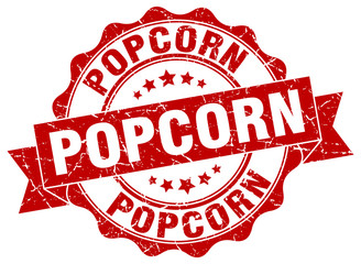 popcorn stamp. sign. seal - obrazy, fototapety, plakaty