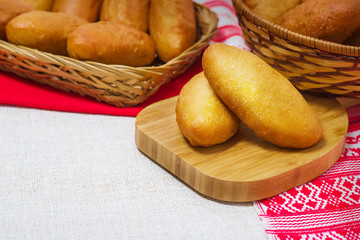 fresh bread in a basket