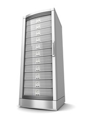 single network workstation server 3d illustration